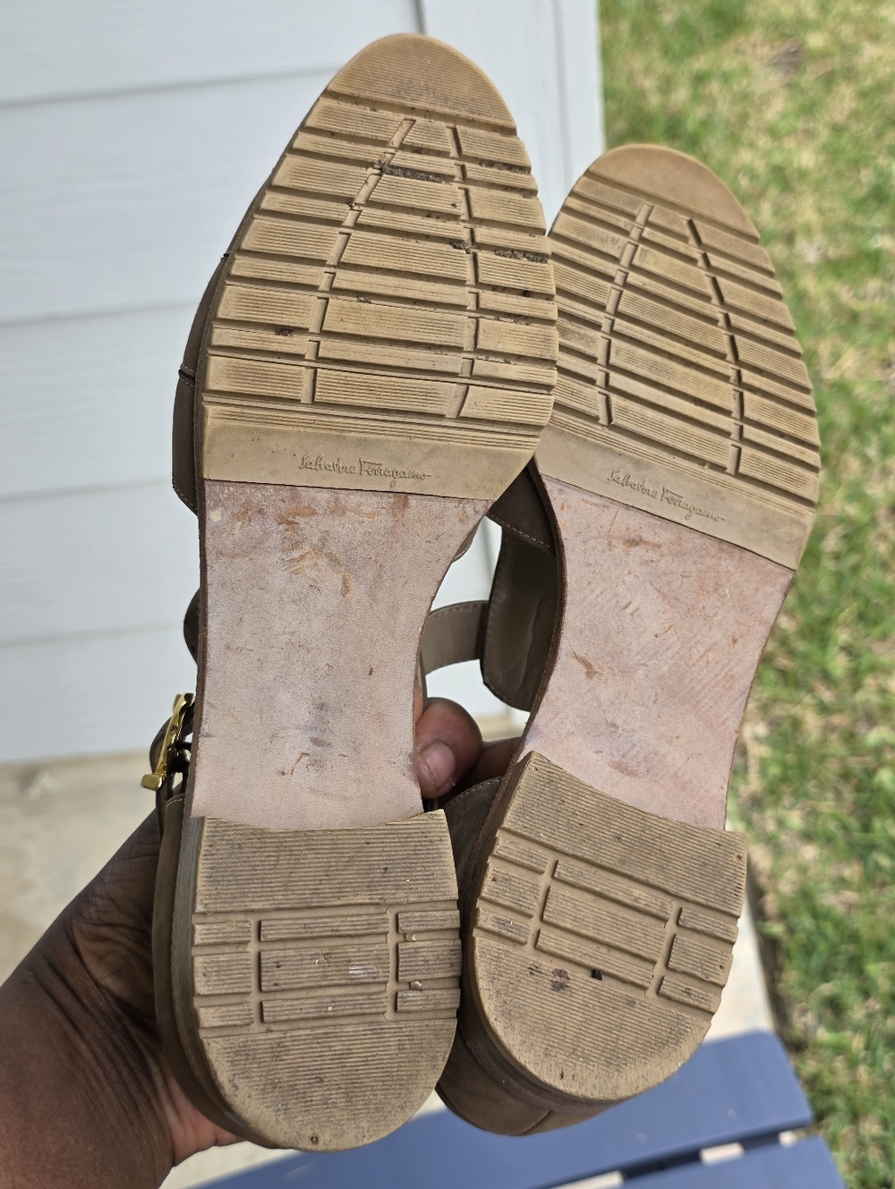 Salvatore Ferragamo Brown Suede Mary Jane Flats 8.5 AAAA Italy Buckle Comfort - Picture 7 of 13
